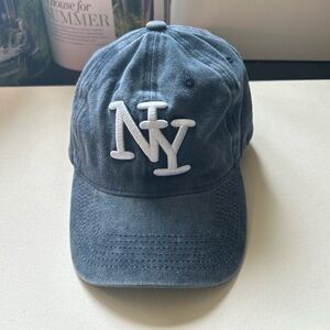 NY Embroidered Baseball Cap - Blue